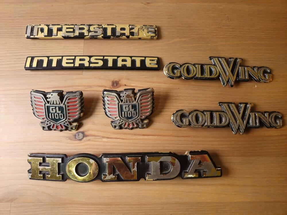 Emblem Badges Honda 83 Goldwing GL1100 Motorcycle Lot of 7